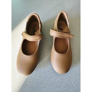 Stella Tap Shoes‎ Child Size 1ML Tan PU Leather Mary Jane Strap